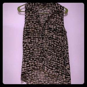 Forever 21 checkered sheer breezy blouse